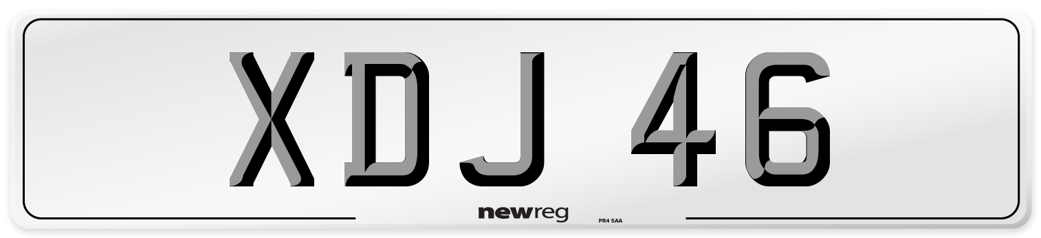 XDJ 46 Number Plate from New Reg